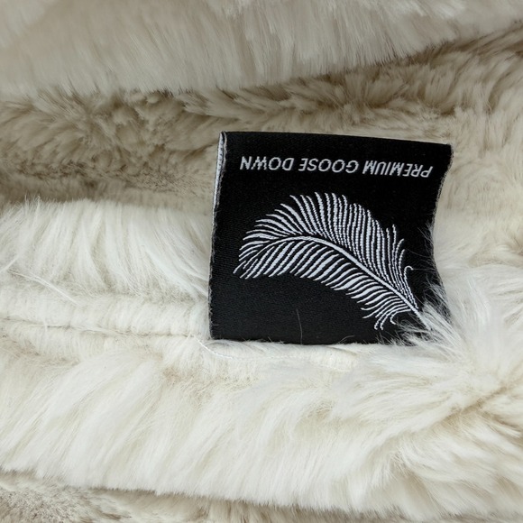 Artizia TNA Jacket Women Small Ivory Goose Down Puffer Fleece Little Fuzzy Puff - Picture 8 of 16